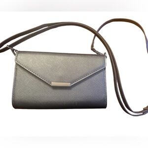 Save the Girls Silver Clutch Touchscreen Purse Metallic Faux Leather RFID